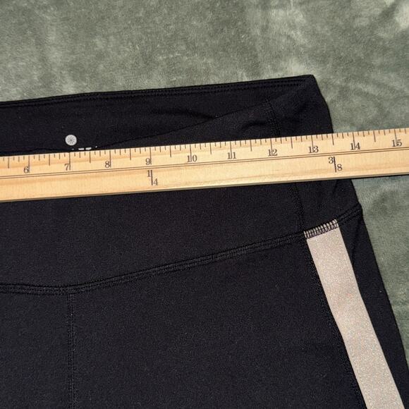Athleta Metro Tight Leggings Women's ST Black Side Striped Ankle Zip Activewear - Picture 8 of 9